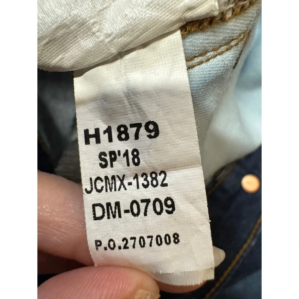 J.Crew 9 Inch High Rise Toothpick Jeans 31‎ Dark Classic H1879 Minimalist Preppy